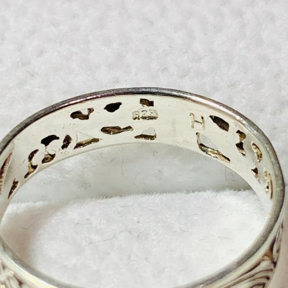 Y2K Vintage 90s 925 Sterling Silver Boho Wave Ring - Picture 2 of 2